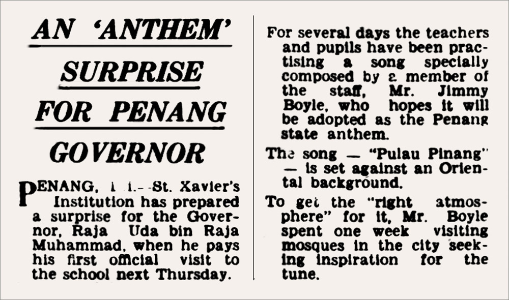 Penang state anthem © Paul Augustin 