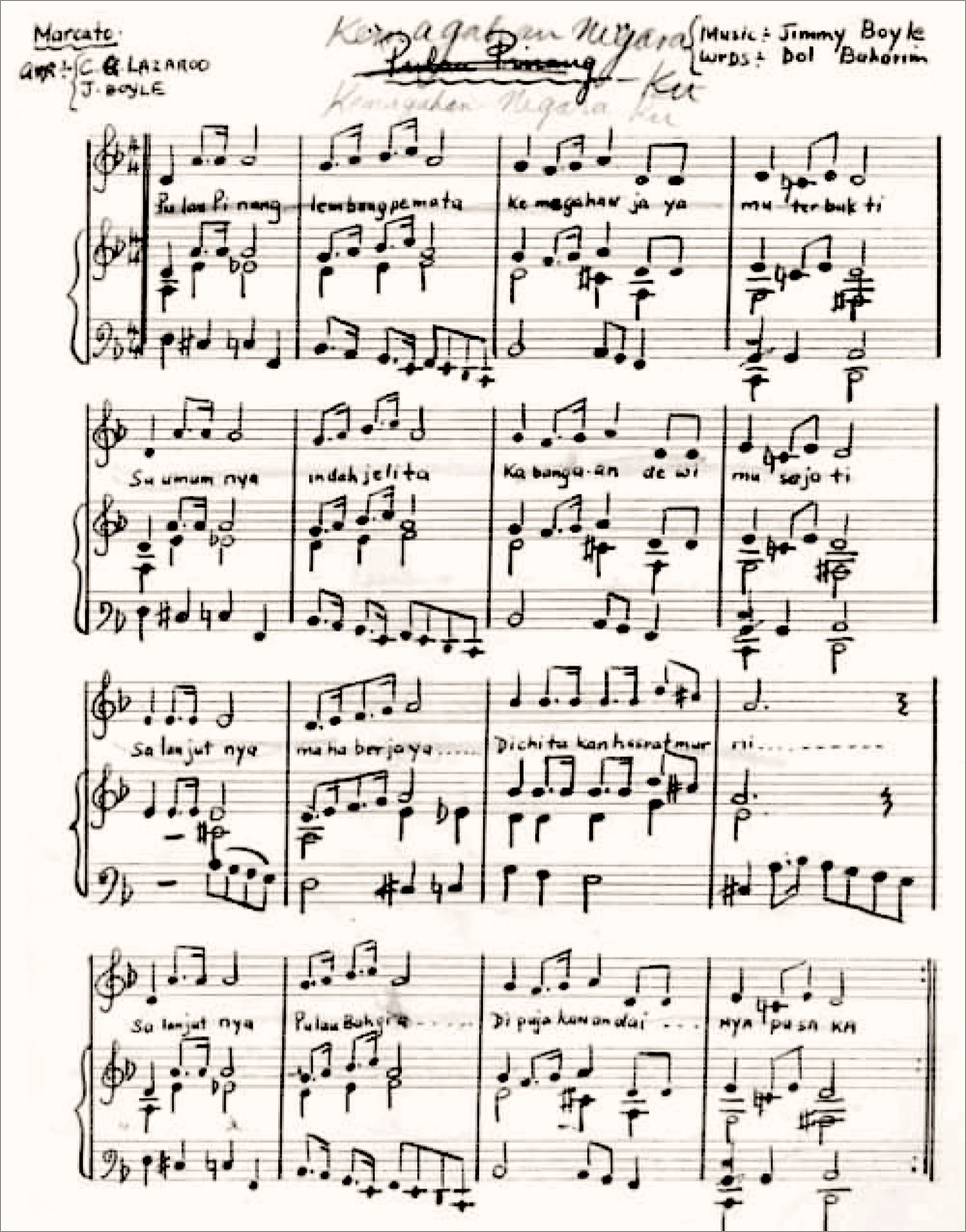 Penang state anthem © Paul Augustin 