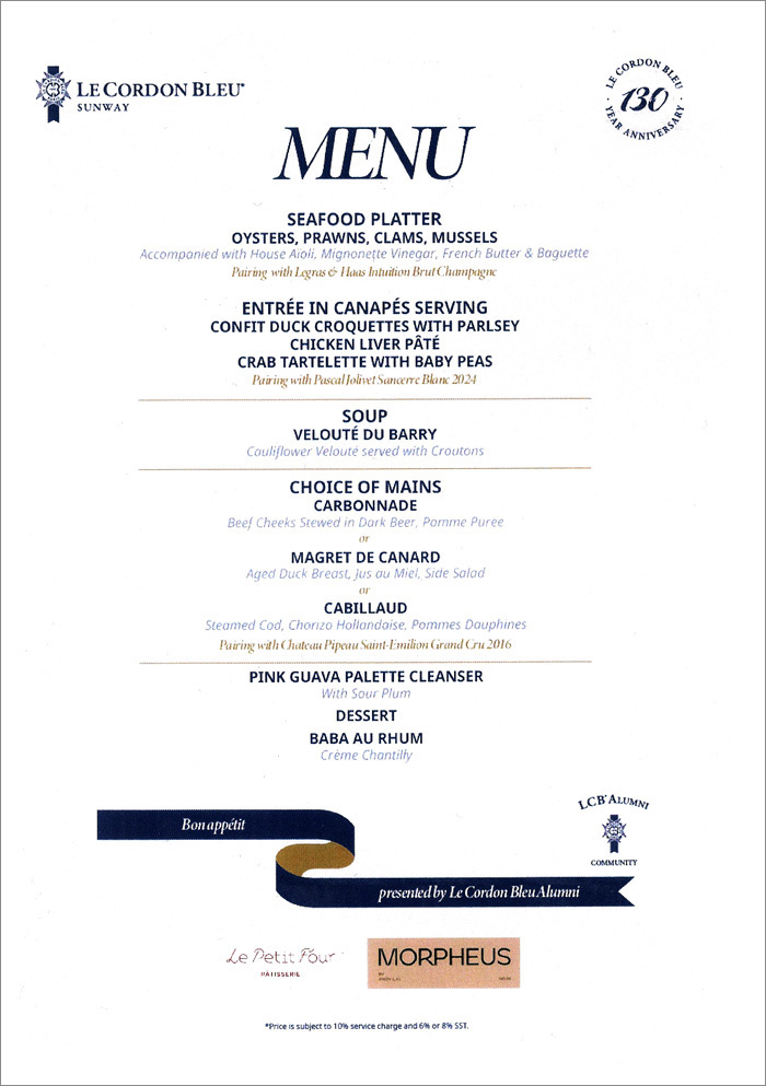 French dinner at Morpheus © Adrian Cheah