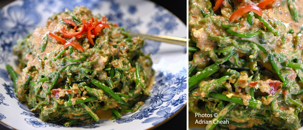 Auntie Gaik Lean - kerabu pucuk paku; photo © Adrian Cheah