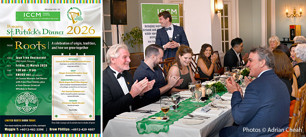 2026 St. Patrick’s Dinner in Penang; photos © Adrian Cheah